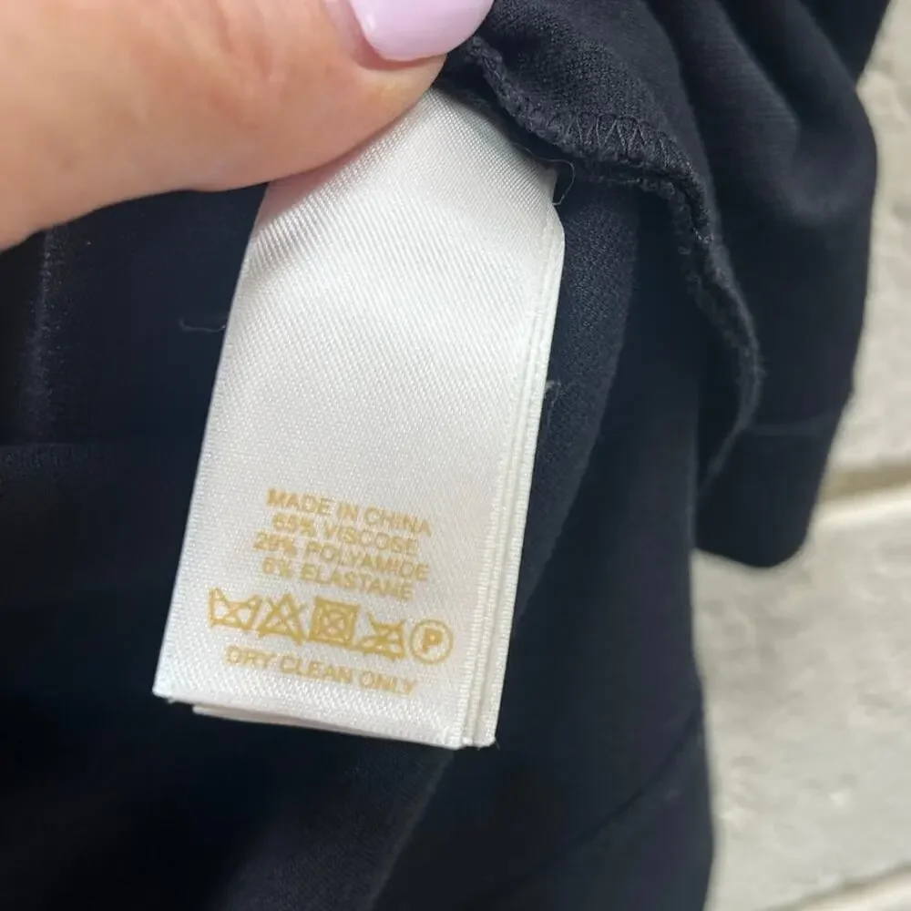 Kate Spade Ponte Bow Neck Top Black size 6